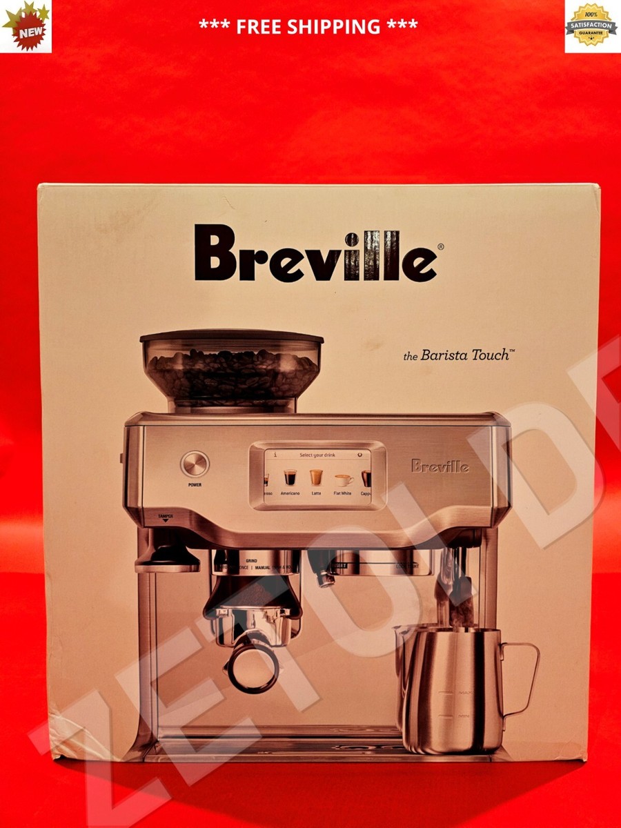 Breville Barista Touch Stainless Steel Espresso Grinder Milk Frother 15 Bars
