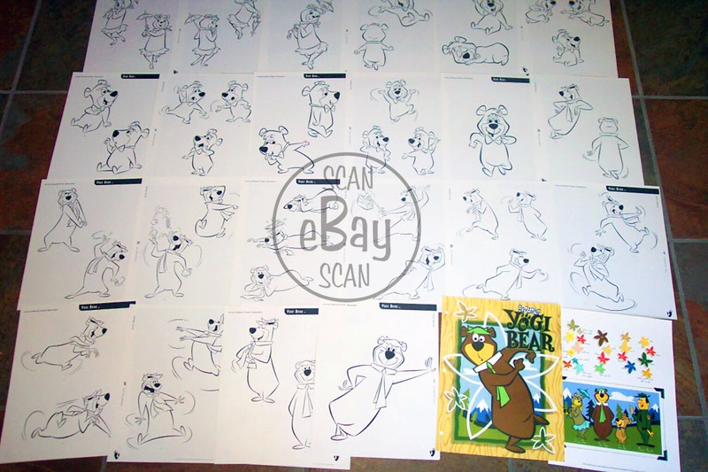 YOGI BEAR LICENSING STYLE GUIDE ART ! HANNA BARBERA Studio Artist Reference