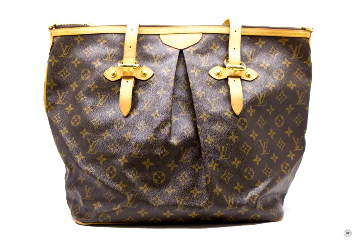 Used Louis Vuitton M40146 Monogram Palermo Brown Canvas GM Tote