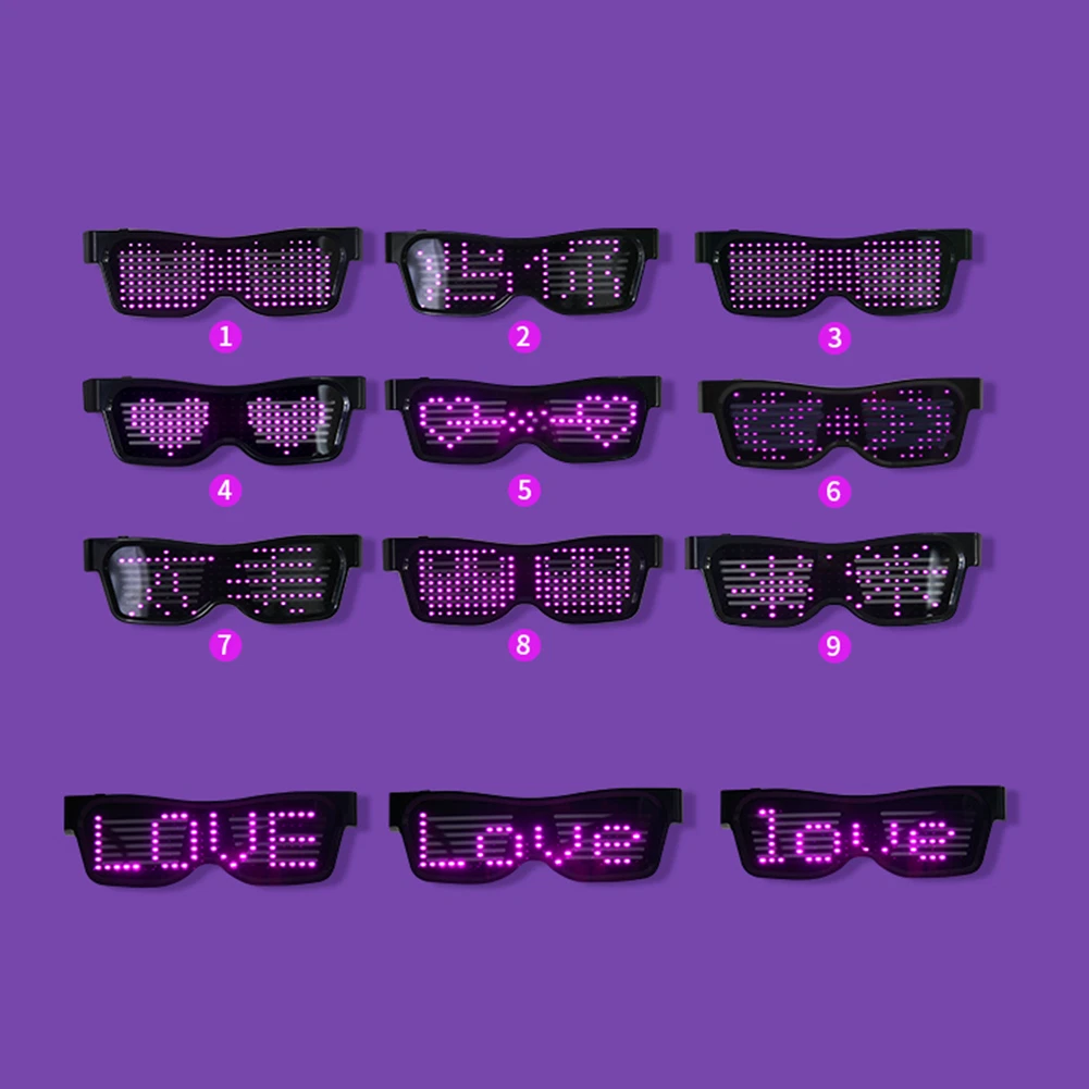 Programmable led glasses sale