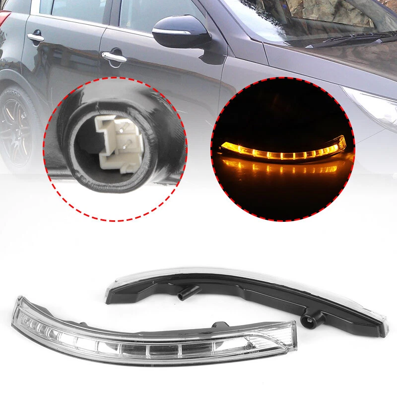 Espejo retrovisor lateral izquierdo derecho LED luz indicadora de señal de giro para KIA SPORTAGE 2011-16 Foto 3 de 4
