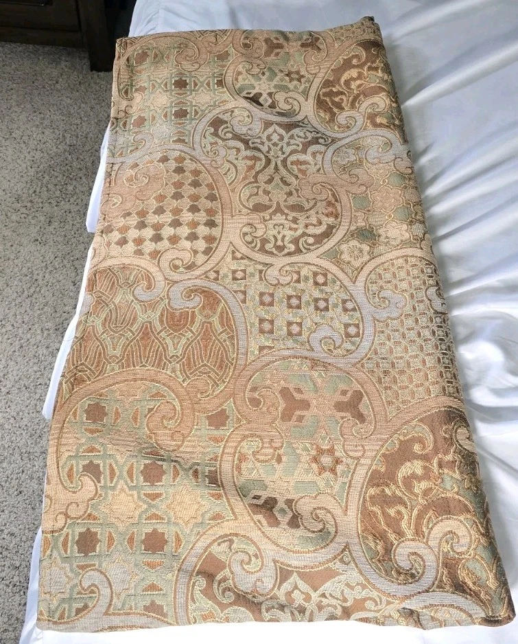 Anthropologie Shower Curtain 100% Polyester Embroidered Tapestry Damask 72x71 - Image 3 of 4