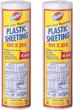 Warps Sp-4ch10-C 10" X 25' Clear Plastic Sheeting (2, One 4.79 lbs, 