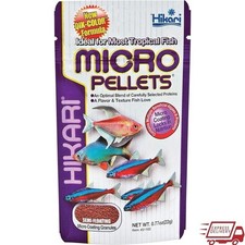 Premium Micro-Pellets Fish Food Tetras Barbs Tropical Fish Nutrition Granules US