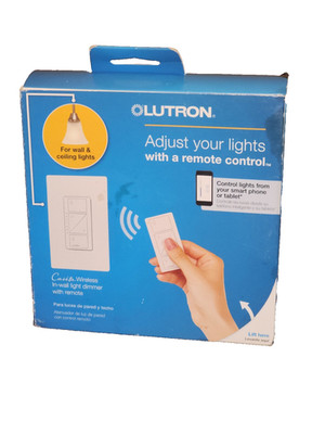 Lutron Smart Wireless In-Wall Dimmer w/ Remote -(P-PKG1W-WH) Control from Phone