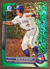 2022 Bowman Chrome Prospects Green Shimmer Refractor /99 Martin Gimenez #BCP-97