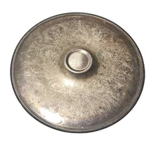 Vintage WM Rogers MFG CO Snack Tray 4266 Signed Numbered Silver Tone Gothic