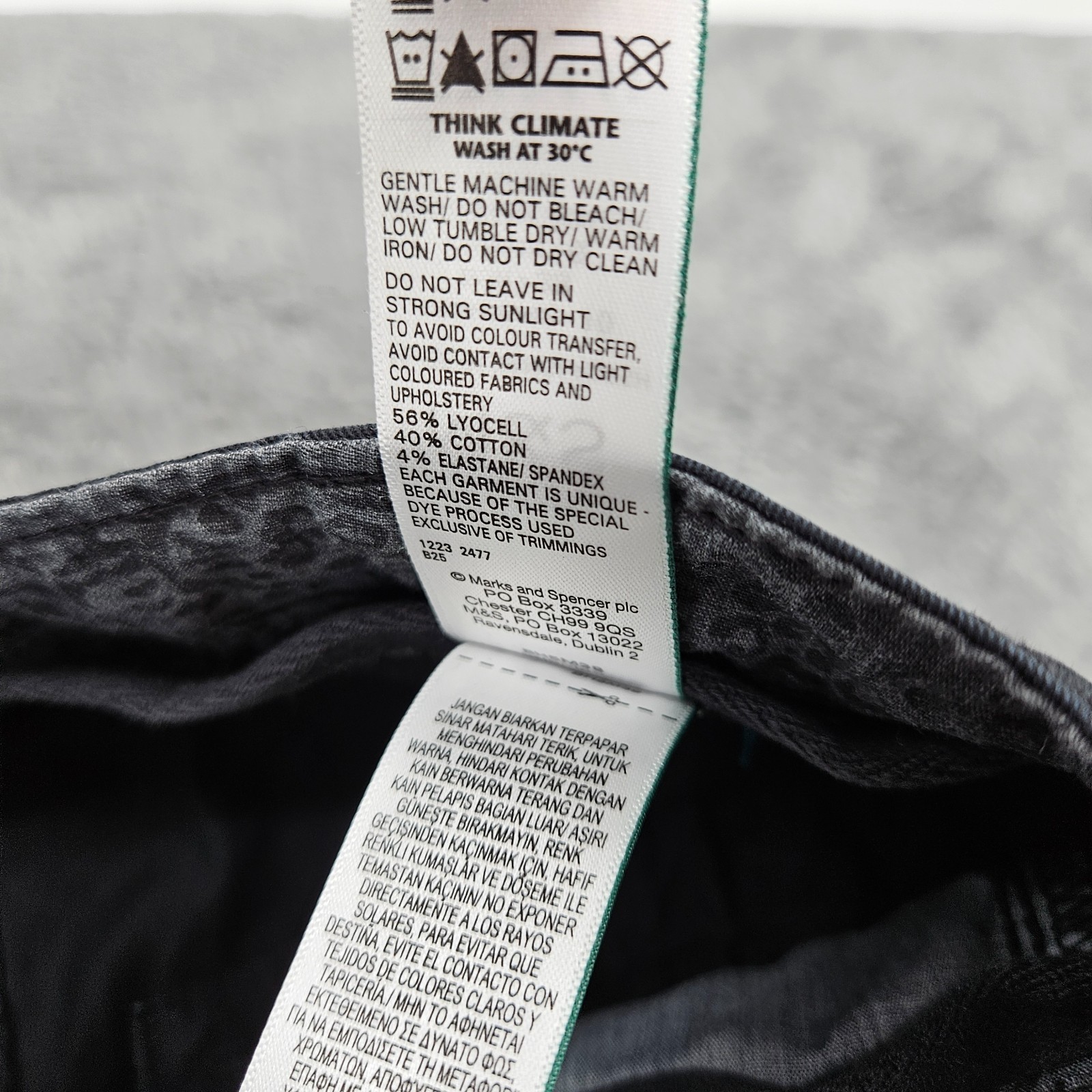 M&S Womens Black Cargo Trousers UK 10 Long Utility Combat Stretch New With Tags image 5