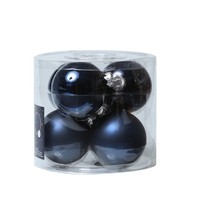 Christbaumkugeln Weihnachtskugel Baumschmuck Glas 8Cm GläNzend Matt Blau 6St.