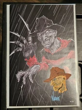 Nunez Shadow Rain Sketch Remark Remarque SIGNED 4/25 Krueger Nightmare On Elm