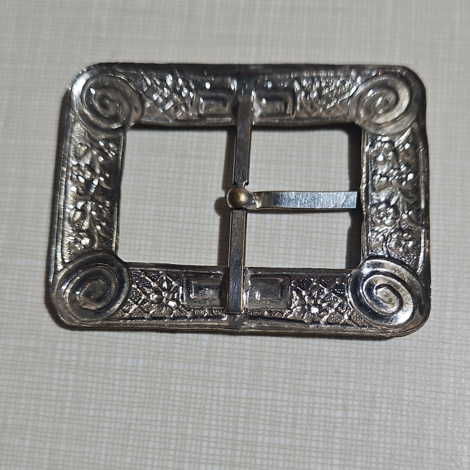 Ornate Vintage Decorative Rectangular Silver Tone… - image 2