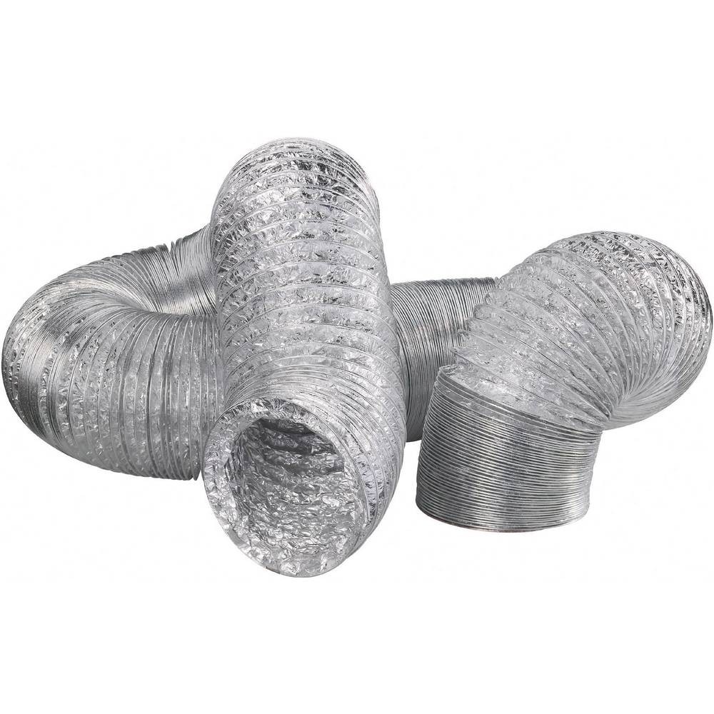 Gaine alu 102mm tuyau de ventilation flexible Wallair 10m pour raccordement VMC et extracteur