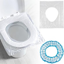 Disposable Toilet Seat Covers - 60 Pack Waterproof Plastic Covers  Individually