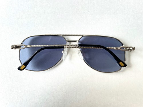 occhiali da sole vintage FRED AMERICA CUP Francia argento platino MEDIA 58/14 tappo 2 - Foto 3 di 16
