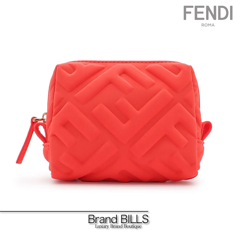 RARE FENDI  FENDI beauty pouch for women small item holder FF embossed Zucca fab