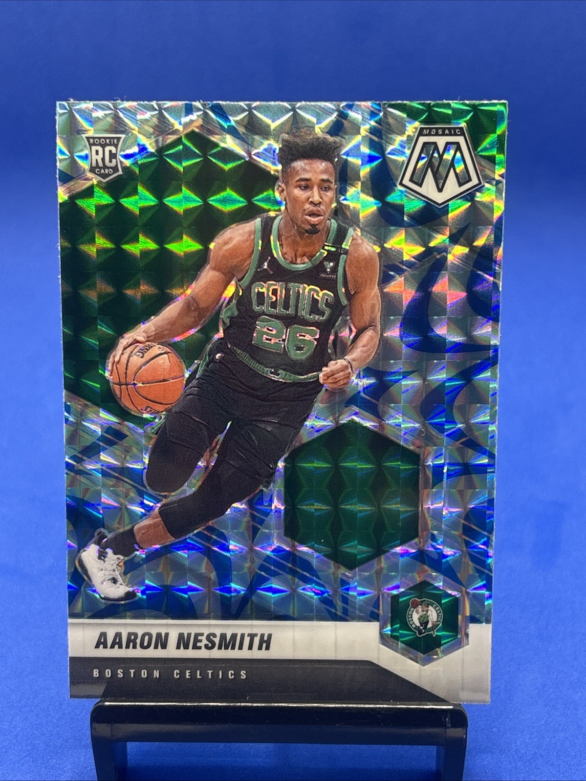 2020-21 Panini Mosaic - Rookie Aaron Nesmith #227 Reactive Blue Prizm RC