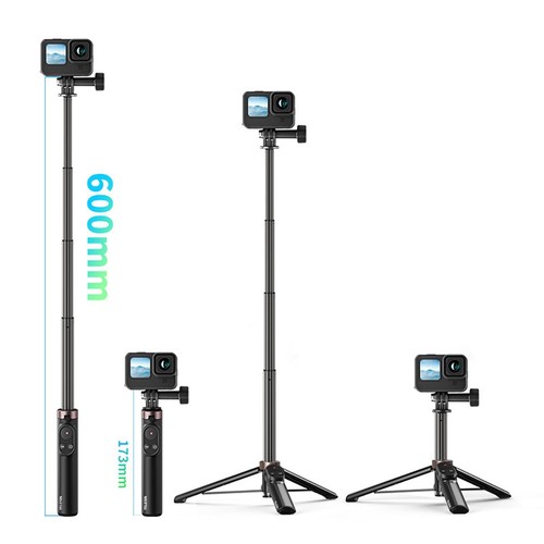 Phone Wireless Remote Control Selfie Stick Tripod For Gopro Hero 10 9 MAX Camera - Picture 7 of 10