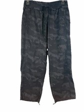 RBX Nylon Ankle Jogger SZ S Black Gray Camo Print Pull On 6564