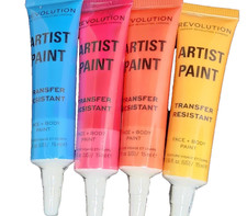 5 Pack Makeup Revlution Artist Paint Face  Body Paint Yellow Pink Blue Orange