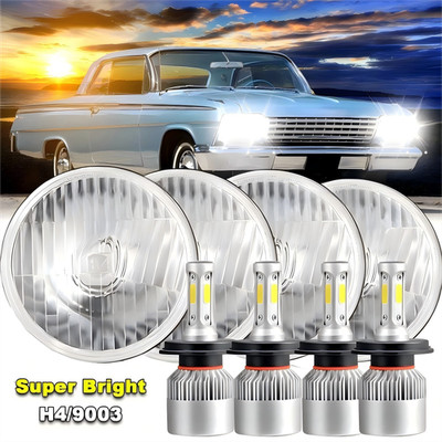 4PCS 5.75'' 5-3/4 inch LED Headlights Hi/Lo Beam for Ford Thunderbird Torino AAA