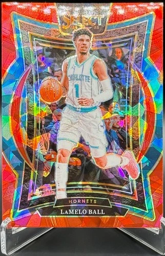 2024-25 Panini Select - Concourse LaMelo Ball #31 Red Cracked Ice Prizm