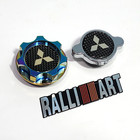 NEO CHROME ENGINE OIL CAP + RADIATOR CAP CARBON FIBER FOR MITSUBISHI RALLIART