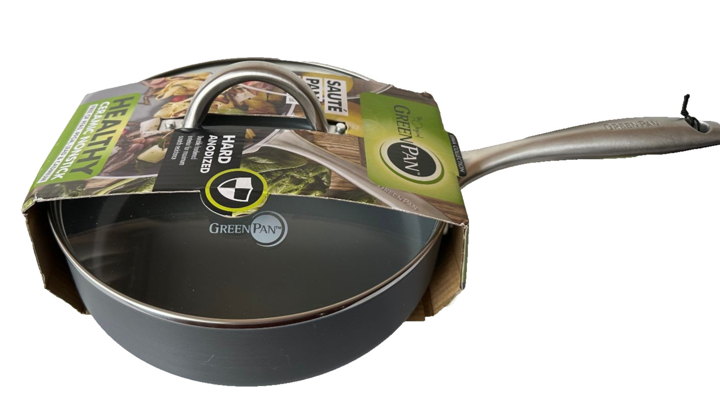 NWT GreenPan Lima Collection Hard Anodized Ceramic Nonstick 3 Qt Saute Pan