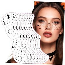 Halloween Black Bat Freckles Temporary Tattoos - Removable  Bat Combination