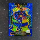 2025-26 Panini Select La Liga Lamine Yamal #1 Terrace Blue Checker Color Match