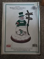 Snowman NFL Michigan State University Snow Globe The Memory Company