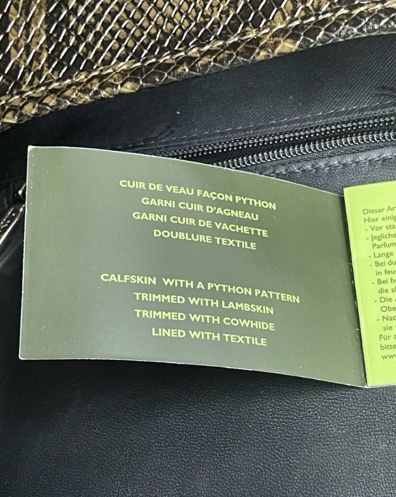 Longchamp Calfskin leather with python pattern sm… - image 15