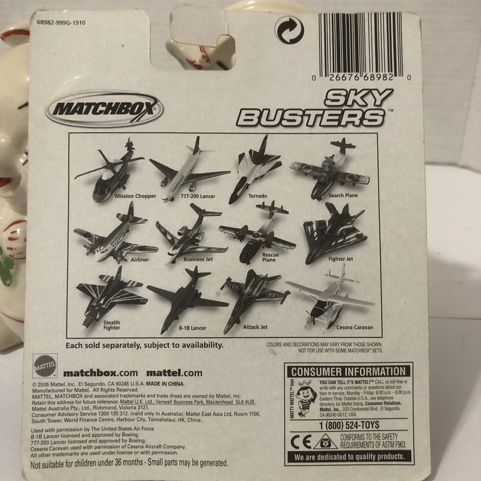 Vintage New 2005 Matchbox Sky Busters USAF Rockwell B-1B Lancer Bomber Sealed - Image 3 of 4