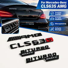 F&uuml;r Mercedes Benz CLS63S AMG Biturbo 4MATIC 3D Emblem Fahrzeug Schriftzug Auto