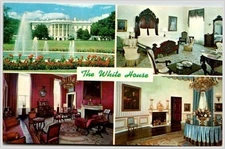 1971 DC White House Postcard: South Front & Interior Views, Washington
