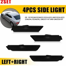 2Set Smoked Front Rear Side Marker Reflector Light Housing For 2010-15 Chevy Cam