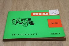 Deutz F4L 514 Lista części zamiennych Z1452-3 1965 xb11157