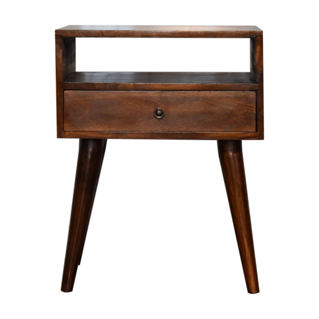 Artisan Furniture Solid Wood Modern Chestnut Solid Wood Bedside - Brown - Image 2
