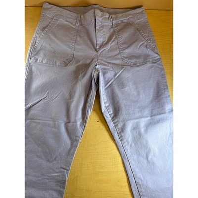 Old Navy Pixie Ankle Pants Lavender Purple Slim Chino Utility Pocket Womens 12