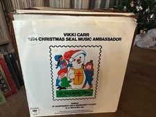 Vikki Carr It Came Upon a Midnight Clear 7" vinyl PROMO 45 rpm EX 1974 w/PS