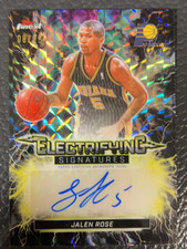 Jalen Rose 2025-26 Topps Finest 08/25 Auto Black Geometric Electrifying #ESG-JR