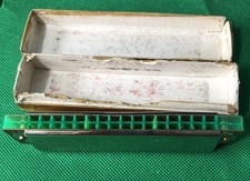 Vintage Victory Harmonica Silver Musical Shanghai China 32 Holes with Box
