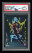 2022 Donruss Optic Rookie Kings Black Pandora Prizm Drake London RC 7/25 PSA 10