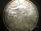 2021 American eagle silver $1, .999 fine silver, BU with nice toning.