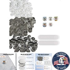 500 Durable Pinback Button Parts - 1.25" Crafting Kits for DIY Enthusiasts