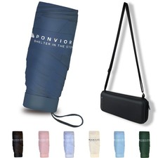 Mini Umbrella for Travel Compact Folding Windproof, Compact, SS-Navy Blue