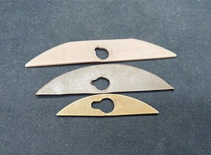 (3) PTFE  Stirrer Blade  for 10mm Stir Shaft Half Moon Shape Various Lengths