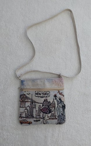 Borsa a tracolla New York tracolla tracolla regolabile doppia zip regalo souvenir  - Foto 1 di 9