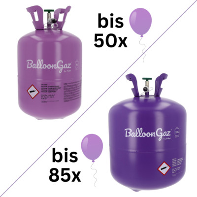 Helium Ballongas für 50 / 85 Ballons Heliumflasche Party Geburtstag Folienballon
