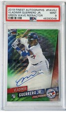 2019 Topps Finest Vladimir Guerrero Jr Green Wave Refractor Auto PSA9 RC Low Pop