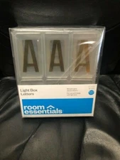 Light Box Letters~Metallic Gold~100 Count~Large LED Light Box~2 1/2" in Height